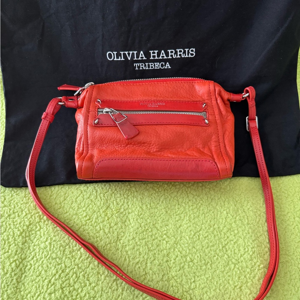 Olivia Harris Vibrant Orange Crossbody Bag